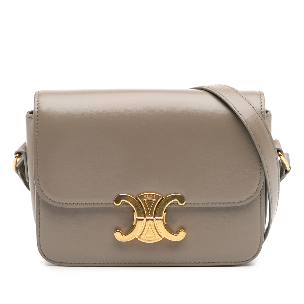Pre-Loved Celine Teen Shiny Calfskin Triomphe Crossbody - Picture 1 of 12